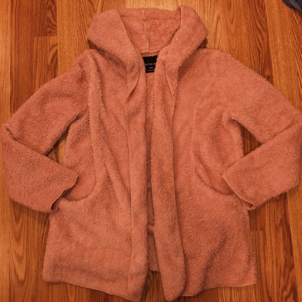 Pink Fluffy Bear Coat
